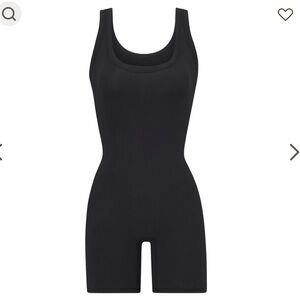 SKIMS Cotton Rib Onesie in Soot size XS